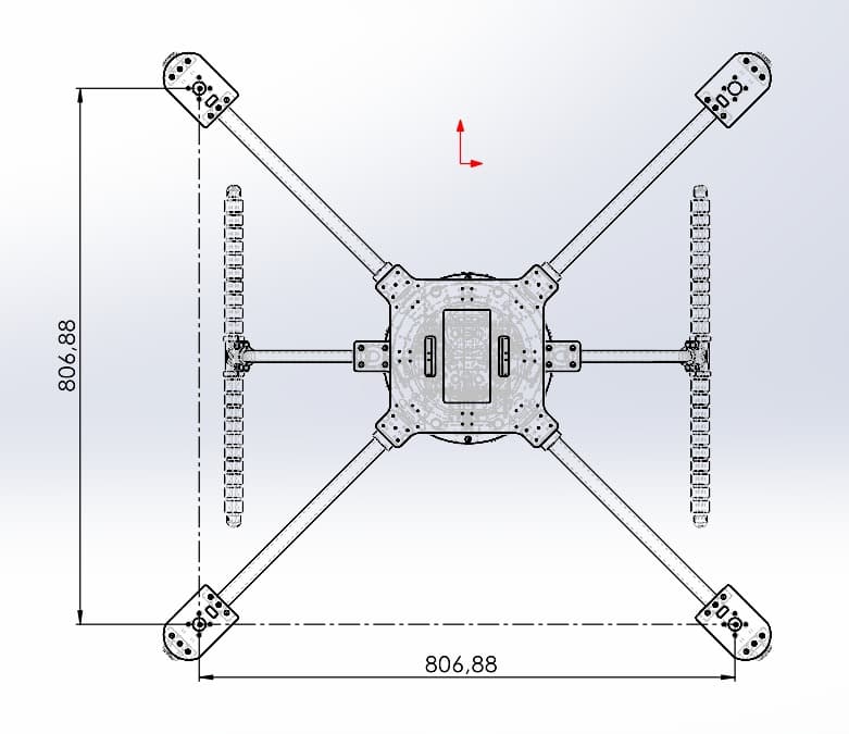 Planta técnica do drone 2